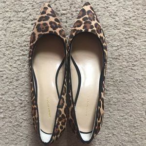 Ann Taylor all leather leopard kitten heels